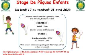 Stage de Pâques
